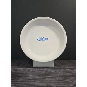 Vintage Corning Ware Blue Cornflower P-309 9 Inch Pie Plate Gold Back Stamp!